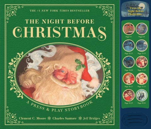 The Night Before Christmas Press and Play Storybook - The Classic Edition Hardcover Book Narrated by Jeff Bridges