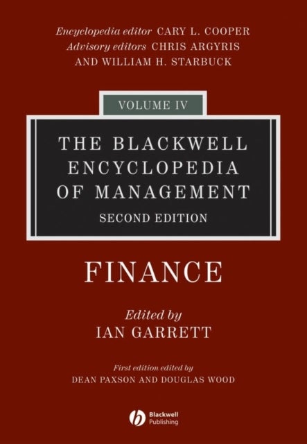 The Blackwell Encyclopedia of Management, Finance