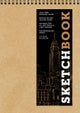 Sketchbook 7 x 10" Fliptop Landscape Kraft Spiral Hardcover Mixed Media Sketchbook for Drawing