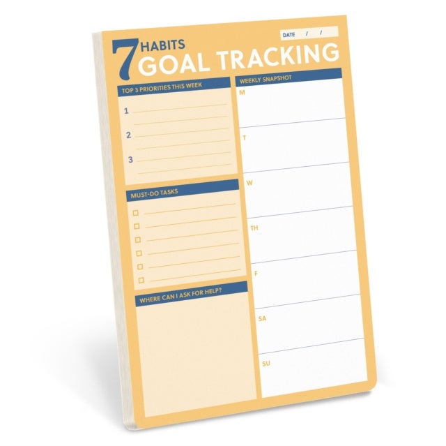 7 Habits Goal Tracking Notepad - A Weekly Tool for Habit-Based Goal Setting