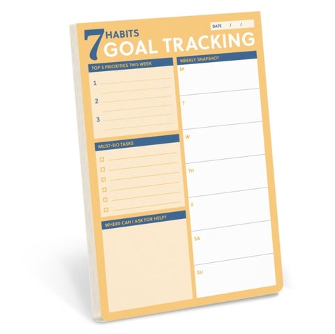 7 Habits Goal Tracking Notepad - A Weekly Tool for Habit-Based Goal Setting