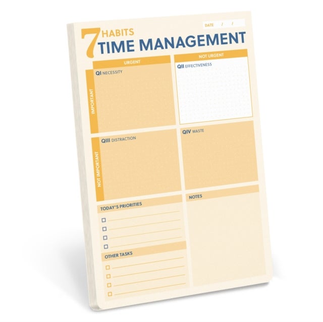 7 Habits Time Management Notepad - A Strategic Tool for Daily Focus and Productivity
