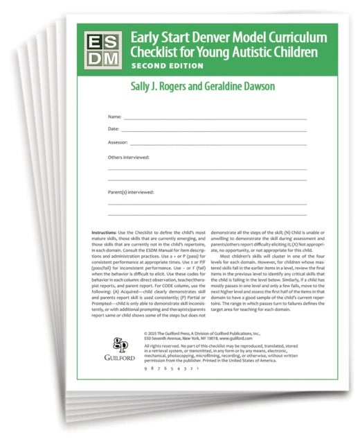 Early Start Denver Model Curriculum Checklist for Infants and Young Autistic Children, Second Edition, Set of 15 Checklists, Each a 16-Page Two-Color Booklet