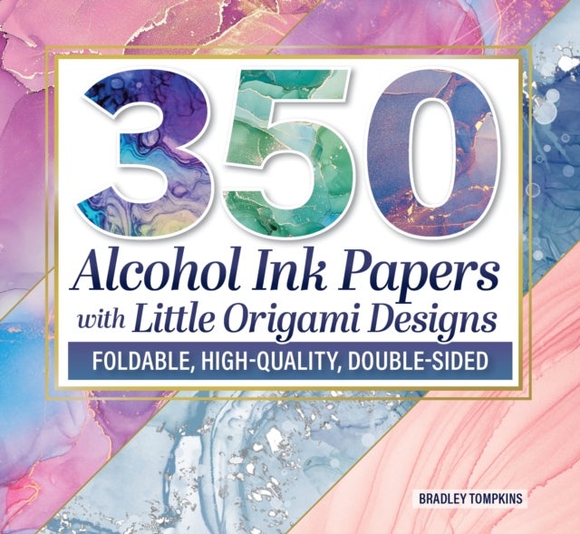 350 Alcohol Ink Papers with Original Origami Patterns - Foldable, Double-Sided, Easy Pull-Out Origami Paper