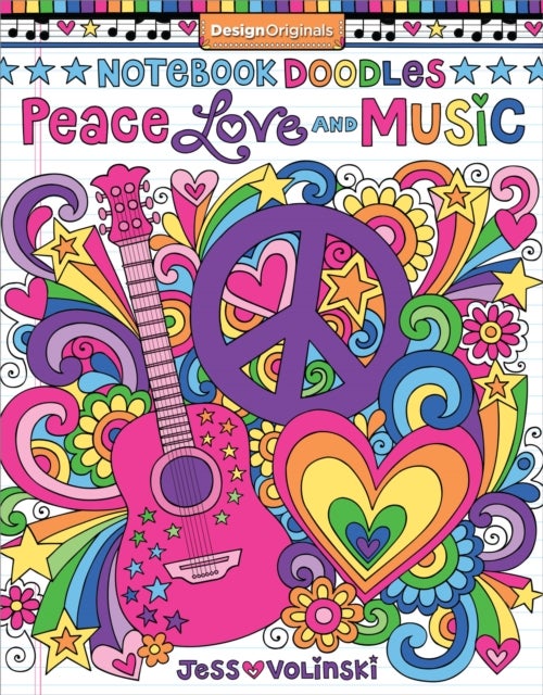 Notebook Doodles Peace, Love, and Music - Coloring & Activity Book