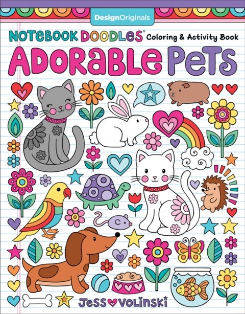 Notebook Doodles Adorable Pets - Coloring & Activity Book