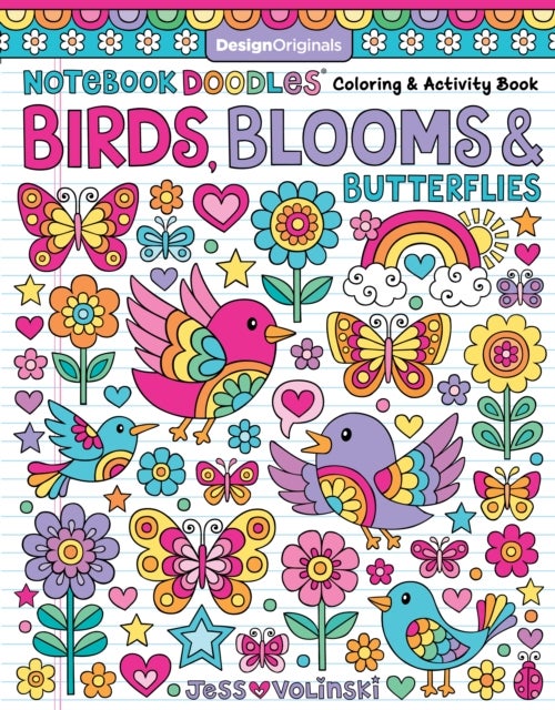 Notebook Doodles Birds, Blooms and Butterflies - Coloring & Activity Book