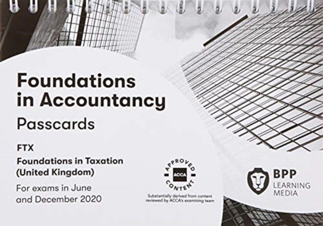 FIA Foundations in Taxation FTX FA2019 - Passcards