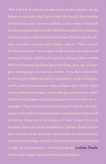 Lesbian Death - Desire and Danger Between Feminist and Queer