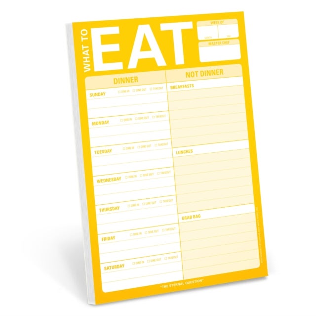 Knock Knock What to Eat Pad (Yellow)