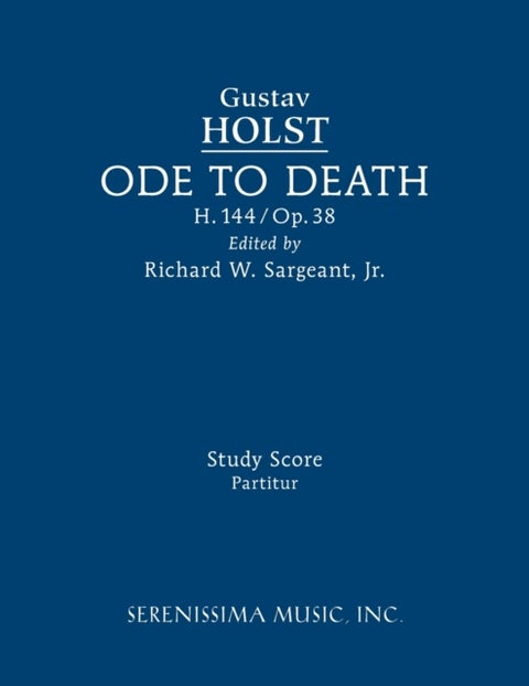 Ode to Death, H.144 - Study score