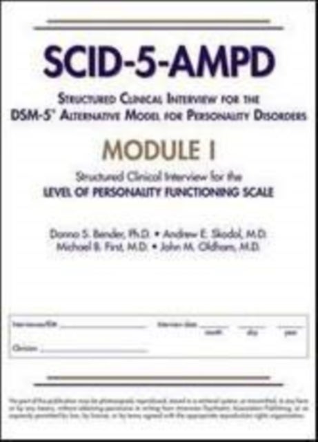 Structured Clinical Interview for the DSM-5¿ Alternative Model for Personality Disorders (SCID-5-AMP - Level of Personality Functioning Scale
