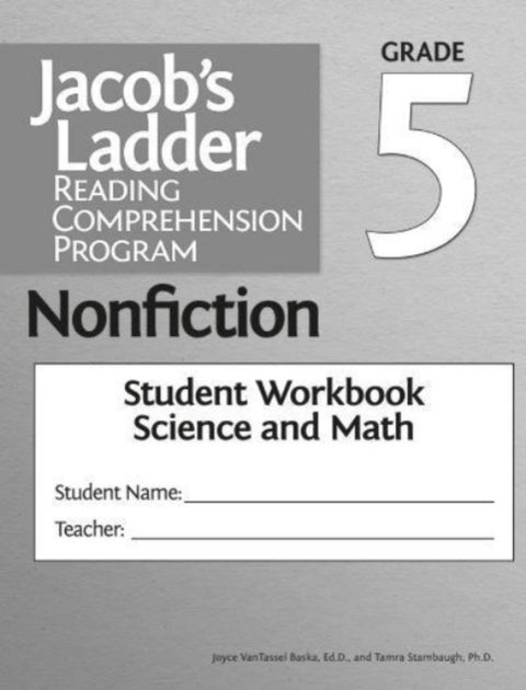 Jacob's Ladder Reading Comprehension Program - Nonfiction Student Workbooks, Grade 5, Science and Math (Set of 5)