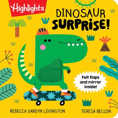 Dinosaur Surprise! - Dino Book with Peekaboo Flaps and Mirror, Pop-Up Dinosaur Board Book for Babies and Toddlers to Laugh, Play and Build Fine Motor Skills
