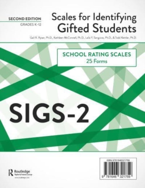 Scales for Identifying Gifted Students (SIGS-2) - School Rating Scale Forms (25 Forms)