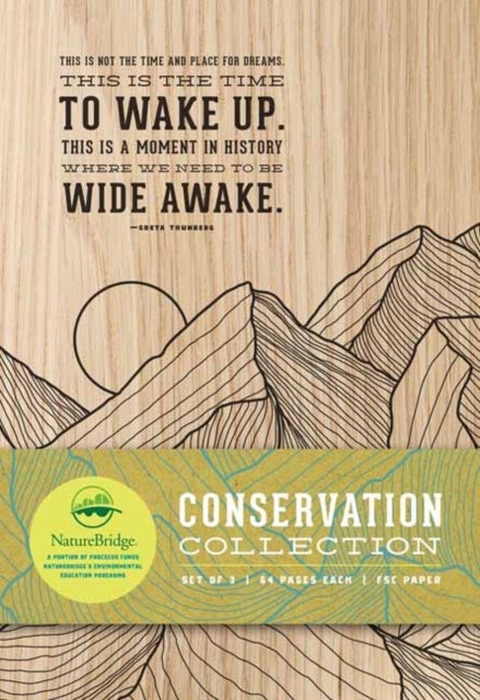 Conservation Sewn Notebook Collection (Set of 3) - Large (Notebook With Quotes, Hiking Journal, Camping Journal
