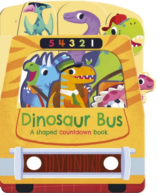 Dinosaur Bus - A shaped countdown book