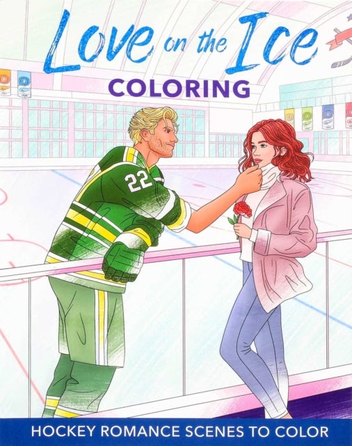 Love on the Ice Coloring - Hockey Romance Scenes to Color