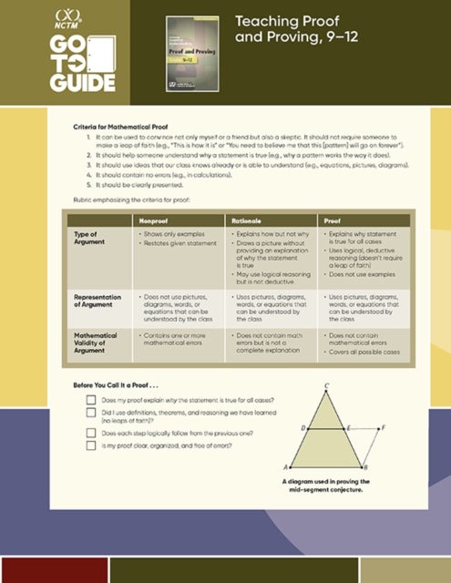 Go-to Guide Teaching Statistics, Proof and Proving, 9–12