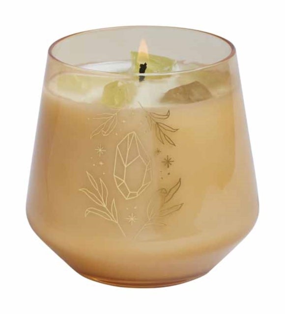Citrine Crystal Healing Scented Glass Candle