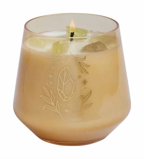 Citrine Crystal Healing Scented Glass Candle