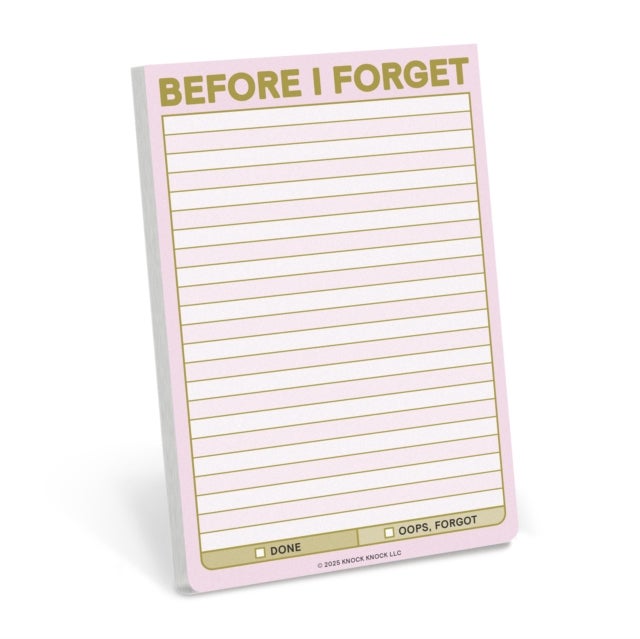 Knock Knock Before I Forget Great Big Stickies