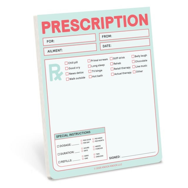 Knock Knock Prescription Nifty Note (Pastel Version)
