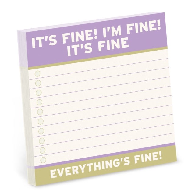 Knock Knock It’s Fine Large Sticky Notes (4x4in)
