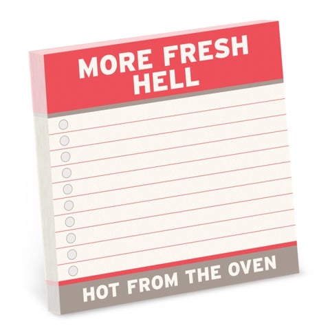Knock Knock More Fresh Hell Large Sticky Notes (4x4in)