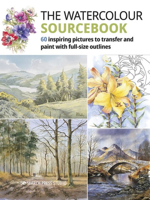 The Watercolour Sourcebook - 60 Inspiring Pictures to Transfer and Paint with Full-Size Outlines