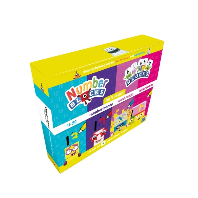Numberblocks and Alphablocks: Let's Learn Numbers and Letters Set - 4 Wipe-clean books with pens included