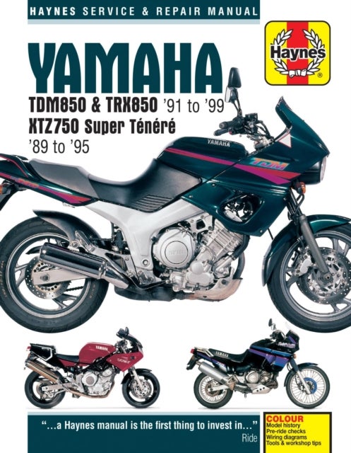 Yamaha TDM850, TRX850 & XTZ750 (89 - 99) Haynes Repair Manual - 89-99