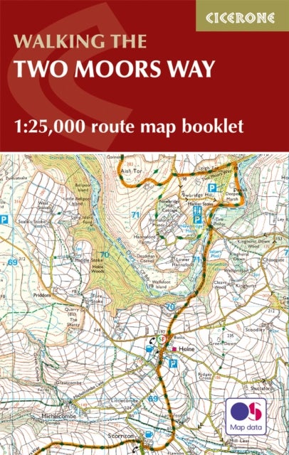 Two Moors Way Map Booklet - 1:25,000 OS Route Mapping