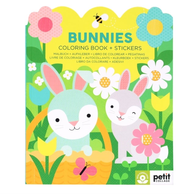 Bunnies Coloring Book + Stickers