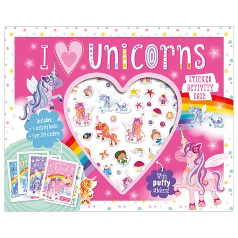 STICKER ACTIVITY CASE I LOVE UNICORNS