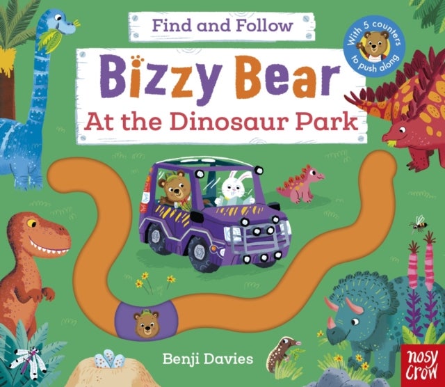 Bizzy Bear Find and Follow: At the Dinosaur Park - with 4 sliding counters