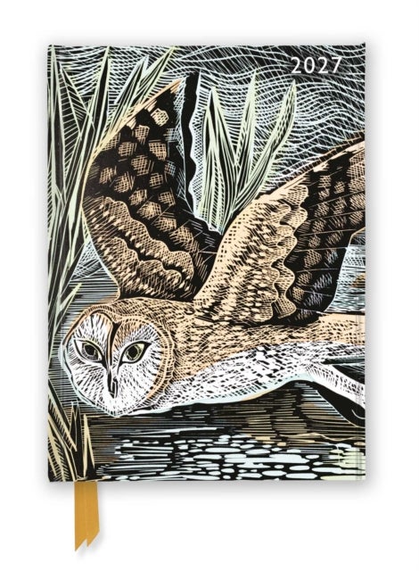 Angela Harding: Marsh Owl 2027 Luxury Diary Planner – Page to View with Notes