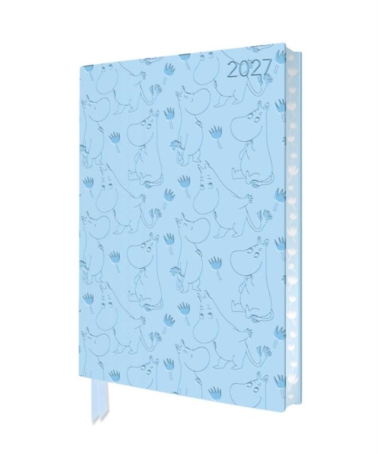 Moomin and Flowers 2027 Artisan Art Vegan Leather Diary Planner - Page to View with Notes
