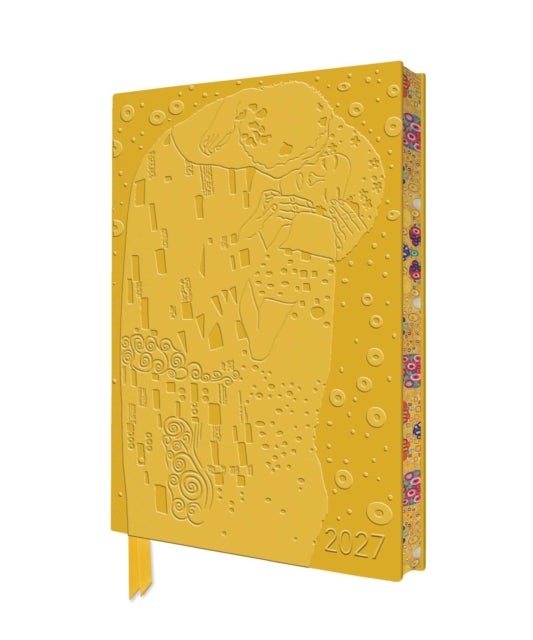 Gustav Klimt: The Kiss 2027 Artisan Art Vegan Leather Diary Planner - Page to View with Notes