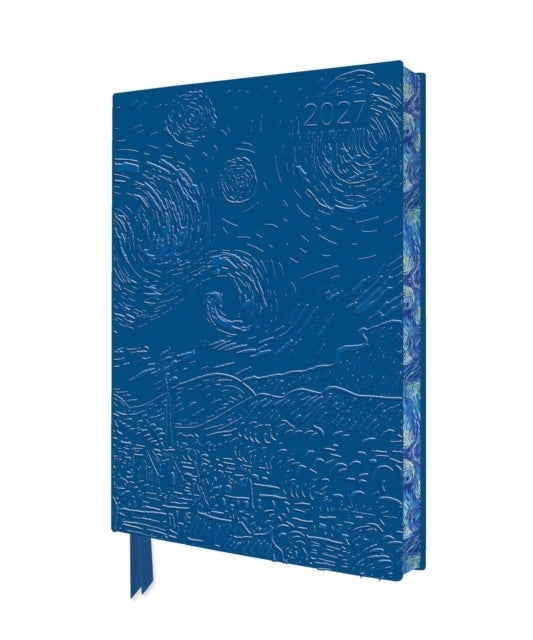 Vincent van Gogh: The Starry Night 2027 Artisan Art Vegan Leather Diary Planner - Page to View with Notes
