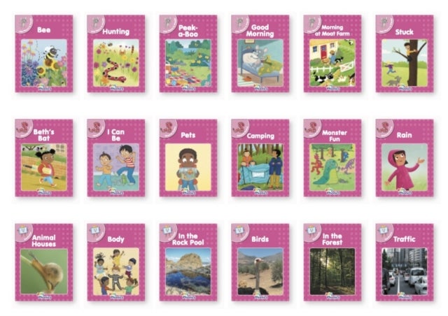 Jolly Phonics Pink Readers Complete Set - in Precursive Letters (British English Edition)