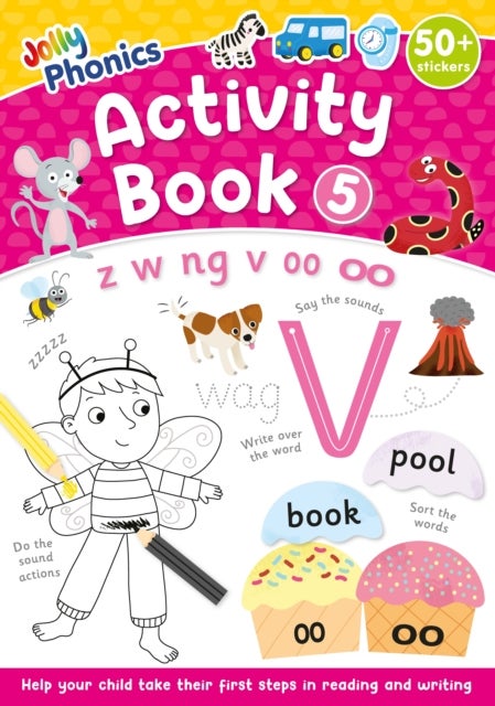 Jolly Phonics Activity Book 5 - in Precursive Letters (British English edition)