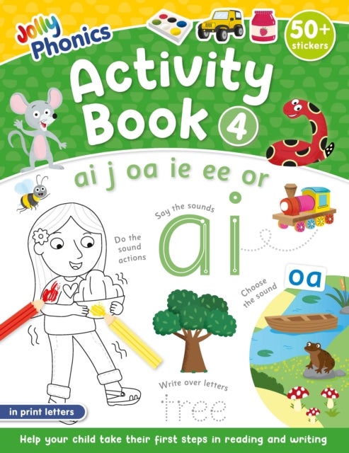 Jolly Phonics Activity Book 4 - in Print Letters (American English edition)