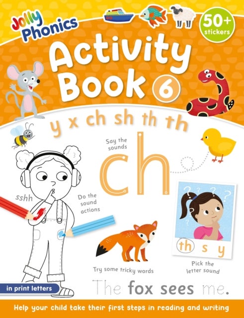 Jolly Phonics Activity Book 6 - in Print Letters (American English edition)