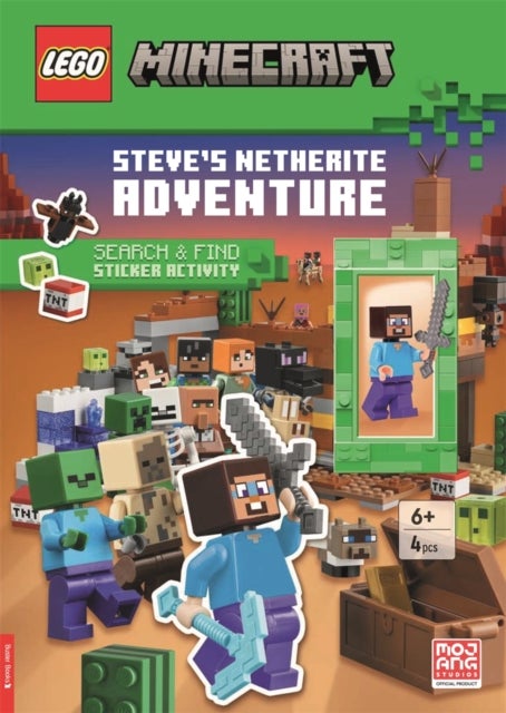 LEGO® Minecraft®: Steve’s Netherite Adventure Search & Find Sticker Activity (with Steve minifigure and sword)