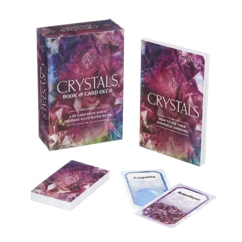 Crystals Book & Card Deck - Includes a 52-Card Deck and a 160-Page Illustrated Book