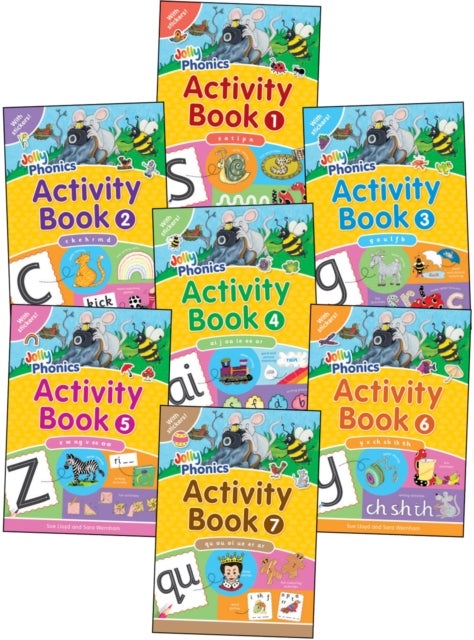 Jolly Phonics Activity Books 1-7 - in Precursive Letters (British English edition)