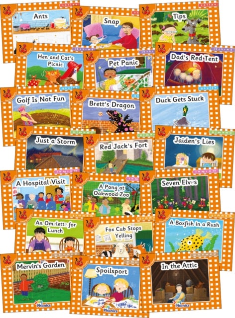 Jolly Phonics Orange Level Readers Complete Set - in Precursive Letters (British English edition)