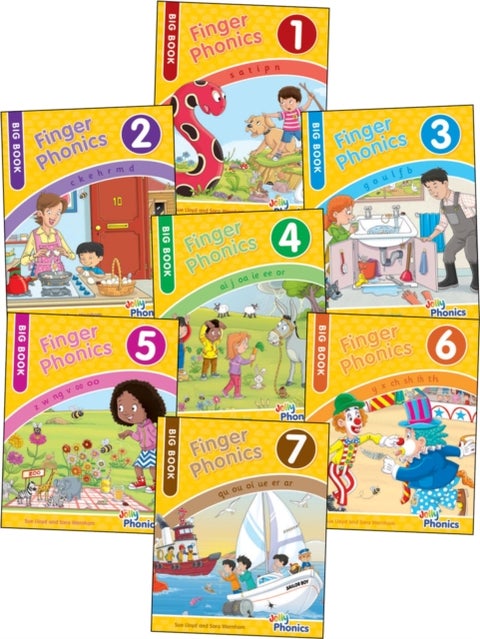 Finger Phonics Big Books 1-7 - in Precursive Letters (British English edition)