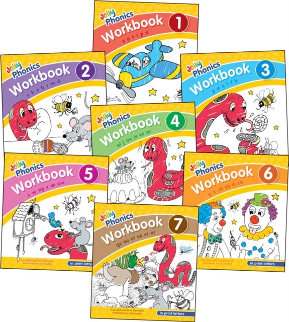 Jolly Phonics Workbooks 1–7 - In Print Letters (American English edition)